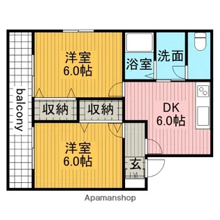 東海ハイツ今本町【201号室】の間取り