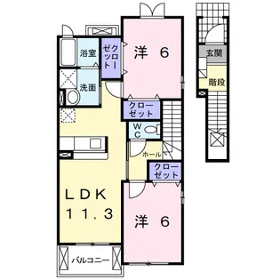 ネオ・ハーモニー・S Ⅰ【2階】の間取り
