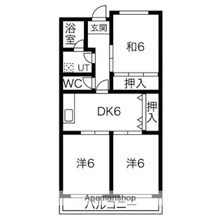 リプルイワツキ【203号室】の間取り