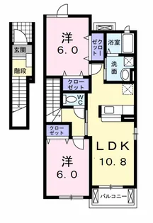 メゾン・ド・フレーシュ Ⅰ【2階】の間取り