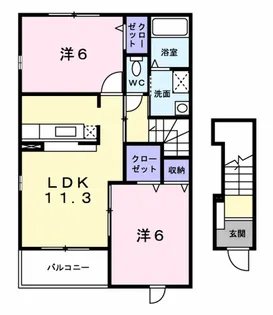 フォーシーズンズ【2階】の間取り