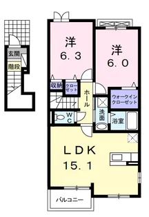 アルモニー A【2階】の間取り