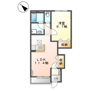 フラワーヒルズ城ケ入【1階】の間取り