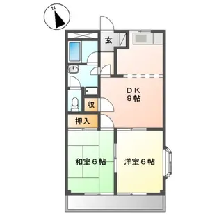 ロイヤルハイツⅡ【2階】の間取り