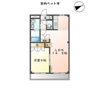 ルーラル中縄【2階】の間取り