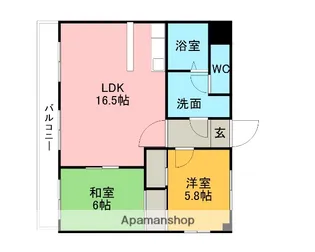 ボヌールM【305号室】の間取り