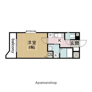 ハートヒルズ矢作【6A号室】の間取り