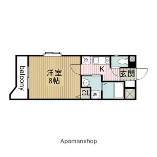 ハートヒルズ矢作【4C号室】の間取り