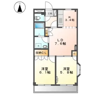 マリアージュ新美 B【201号室】の間取り