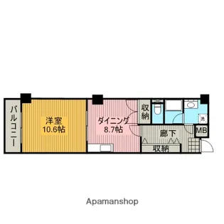 マイコート三河安城【408号室】の間取り