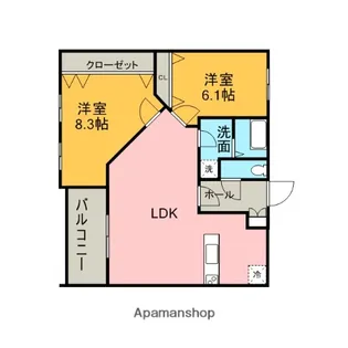 SUN石ナ曽根N【1階】の間取り
