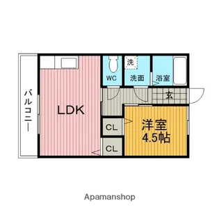 シャインクロノス【202号室】の間取り