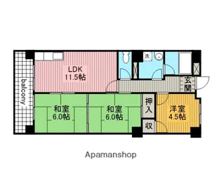 ベルツリー美園【3階】の間取り