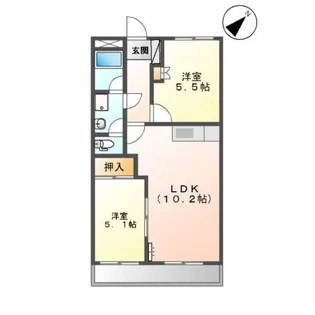 ロイヤルハイツⅠ【2階】の間取り