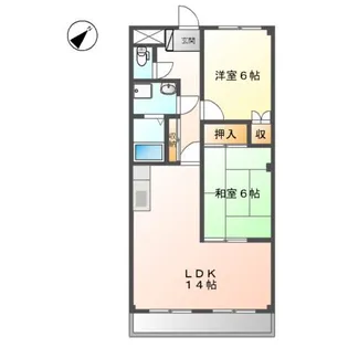 サンタナガーデン【1階】の間取り