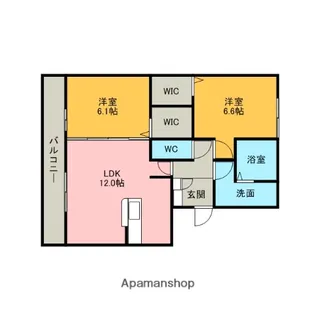 アベニール横山 C【201号室】の間取り