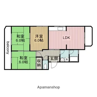 3LDKの間取り画像