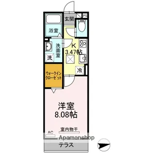 D−ROOM甲山寺【1階】の間取り