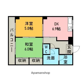 レジデンス横山【4階】の間取り