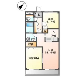 ウエスタンハイム【203号室】の間取り
