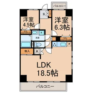 CASA VERDE【506号室号室】の間取り