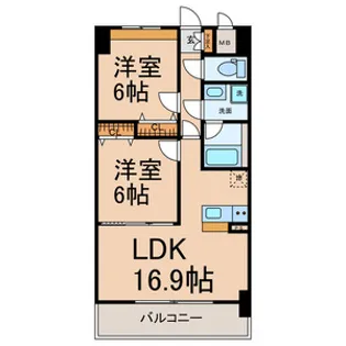 CASA GRIGIO【705号室号室】の間取り