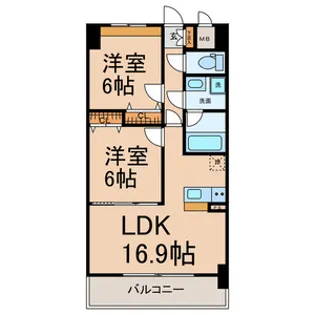 CASA GRIGIO【405号室号室】の間取り