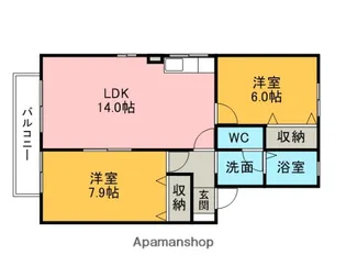 サイドピローⅡ【2階】の間取り