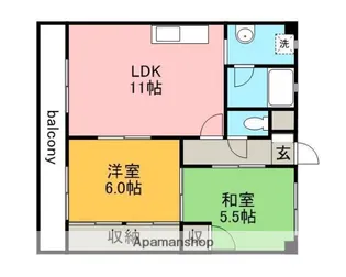 マンション久保田【304号室】の間取り