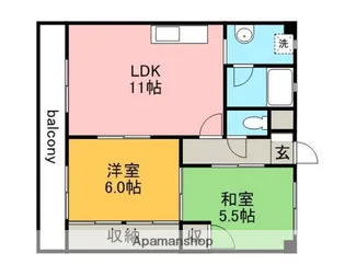 マンション久保田【4階】の間取り