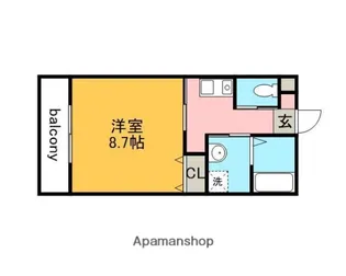 ハイタウン ロボキャラ【103号室】の間取り