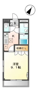 サンハイツ池浦D【1階】の間取り