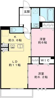 エスペランサⅡ【202号室号室】の間取り