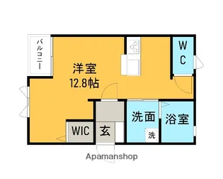 1Rの間取り画像