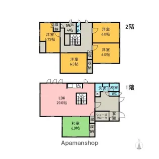 愛知県安城市今本町7丁目【一戸建】の間取り