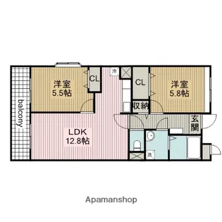 ラヴィドゥース【301号室】の間取り