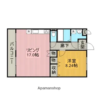 スターターマンション緑町Ⅱ【1階】の間取り