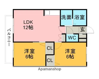 ウッディ【202号室】の間取り