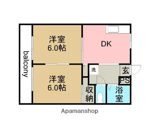 グリーンシティサンシャインB【101号室】の間取り