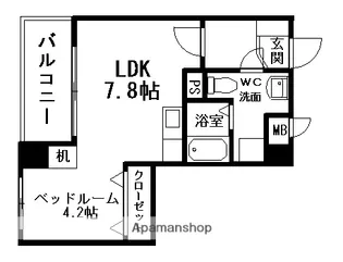 セレクト三河安城【3C号室】の間取り