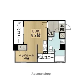 セレクト三河安城【7D号室】の間取り