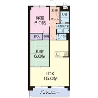 グランメール トーエイ【1階】の間取り