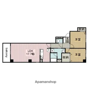 DENCITY CROSS SITE【13階】の間取り