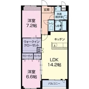 ウイング天草B【2階】の間取り