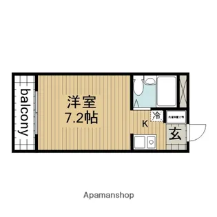 祥福マンション宮前【203号室】の間取り