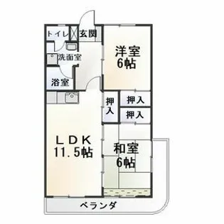 アビタシオン酒井【4階】の間取り