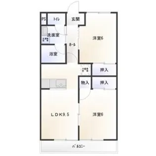 シャインハイム池端【3階】の間取り