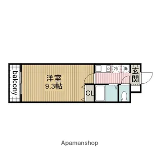 A・CITY東新町【110号室】の間取り