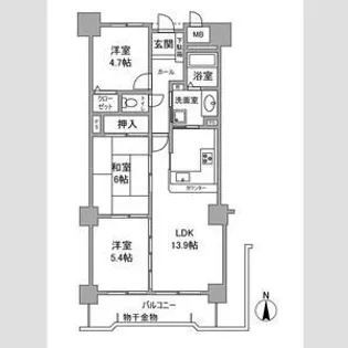 ユーハウス安城【8C号室】の間取り