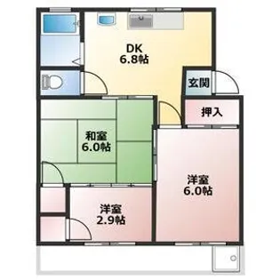 佃マンションB【17号室】の間取り